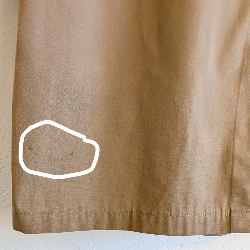 VTG London Fog Maincoats Tan Trench Coat Classic Tailored Overcoat Raincoat - Picture 14 of 16